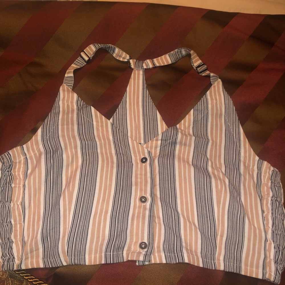 RVCA striped crop top